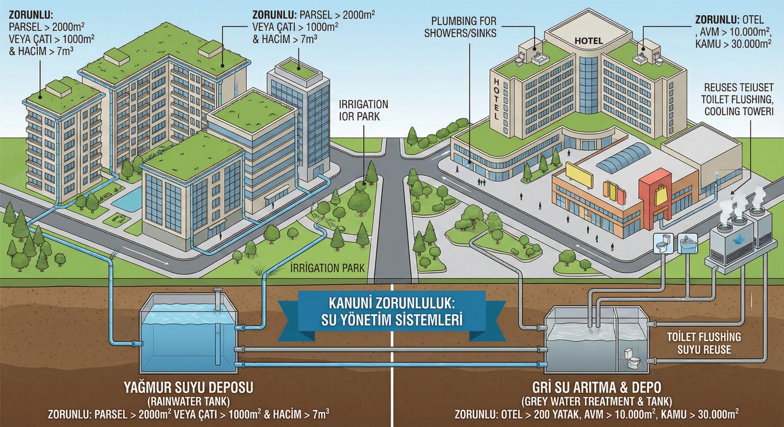 Yağmur Suyu ve Gri Su Toplama Sistemleri
