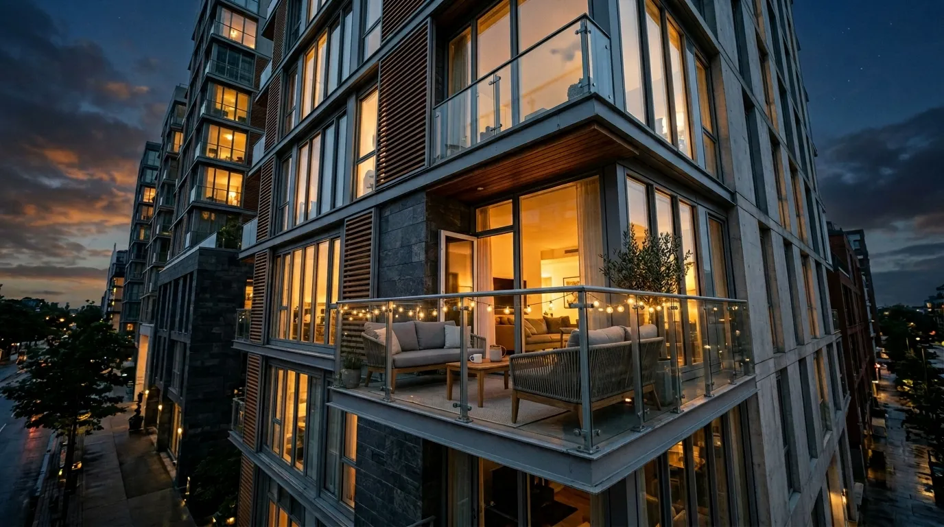 Binalarda dış cepheye açık olarak tasarlanan ve kullanıma sunulan balkon mimarisi.