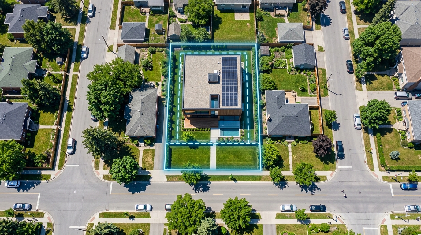 Ayrık nizam çekme mesafesi ve taban alanı şeması