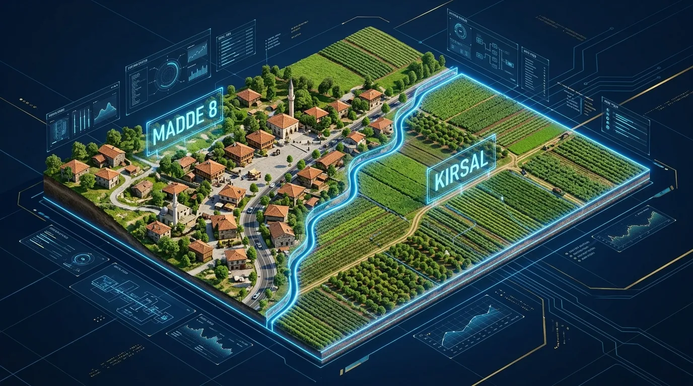 Tarım Alanı ve Köy Yerleşik Alan Sınırı Fiziki Analiz Şeması