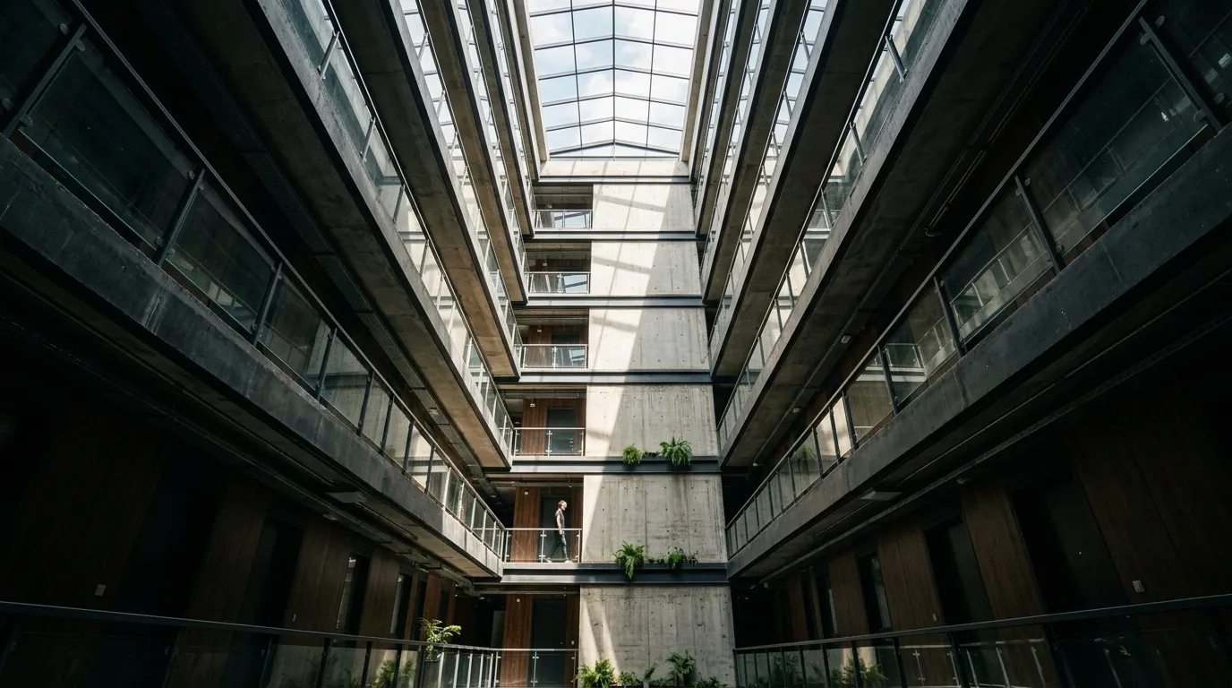 Binalarda cephesi olmayan alanları aydınlatmak için bırakılan dikey ışıklık ve havalandırma boşluğu.