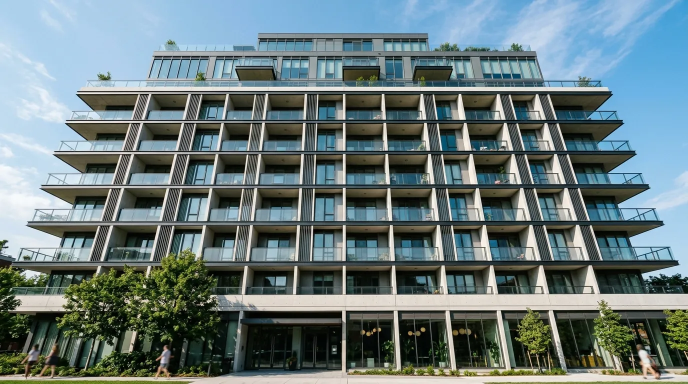 Bir binada bodrum, zemin ve çatı arası dışında kalan ve tekrarlayan normal katların mimari görünümü.