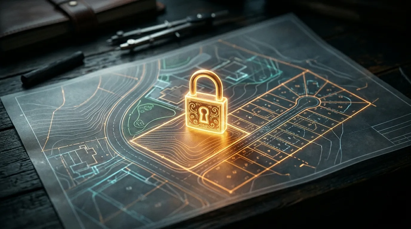 Tapu kütüğüne işlenen ve mülkiyet hakkını kısıtlayan hukuki şerh kavramı görseli.