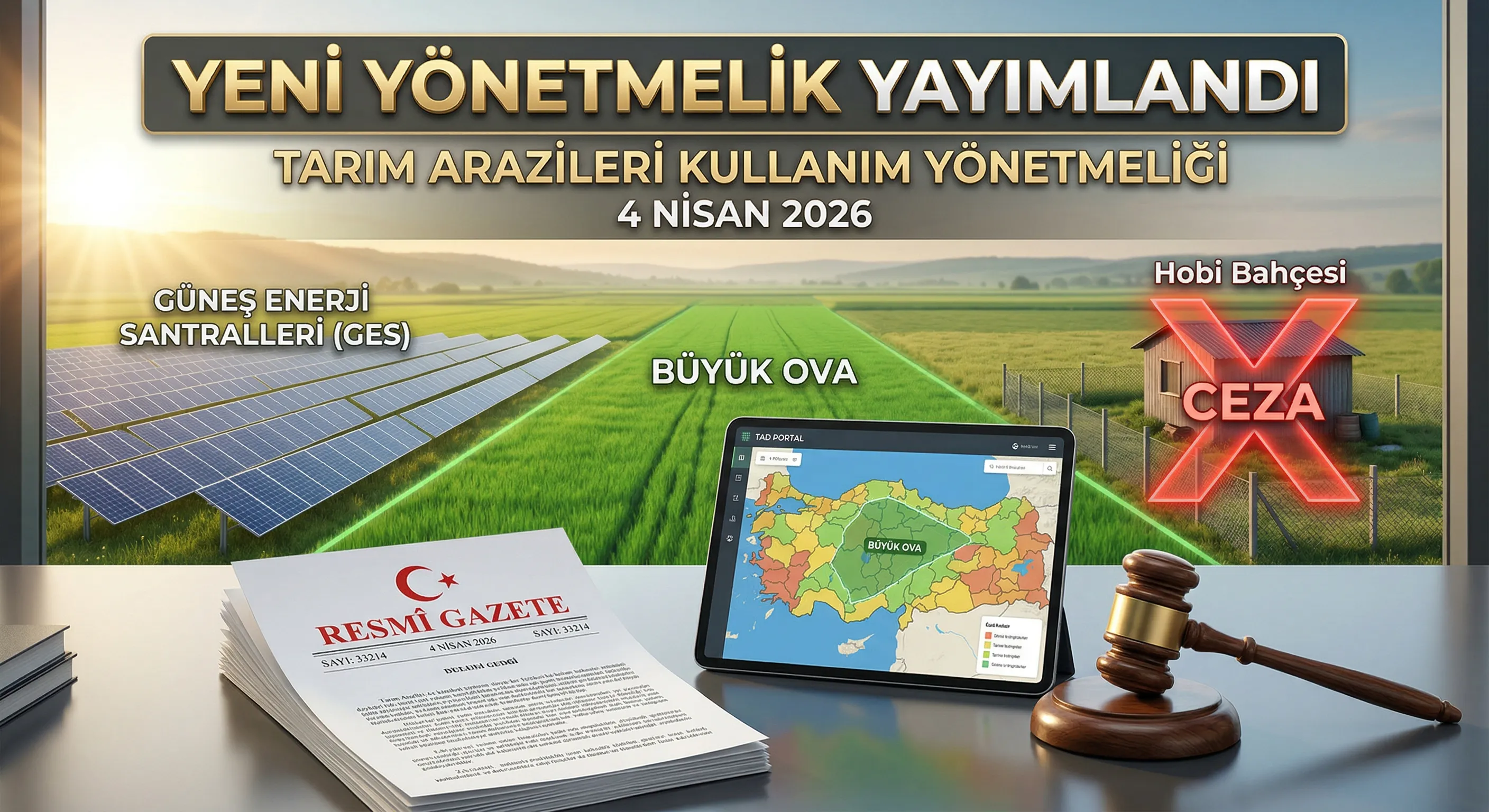Tarım arazilerinin korunması ve kullanılması hakkında yeni yönetmelik resmi gazete